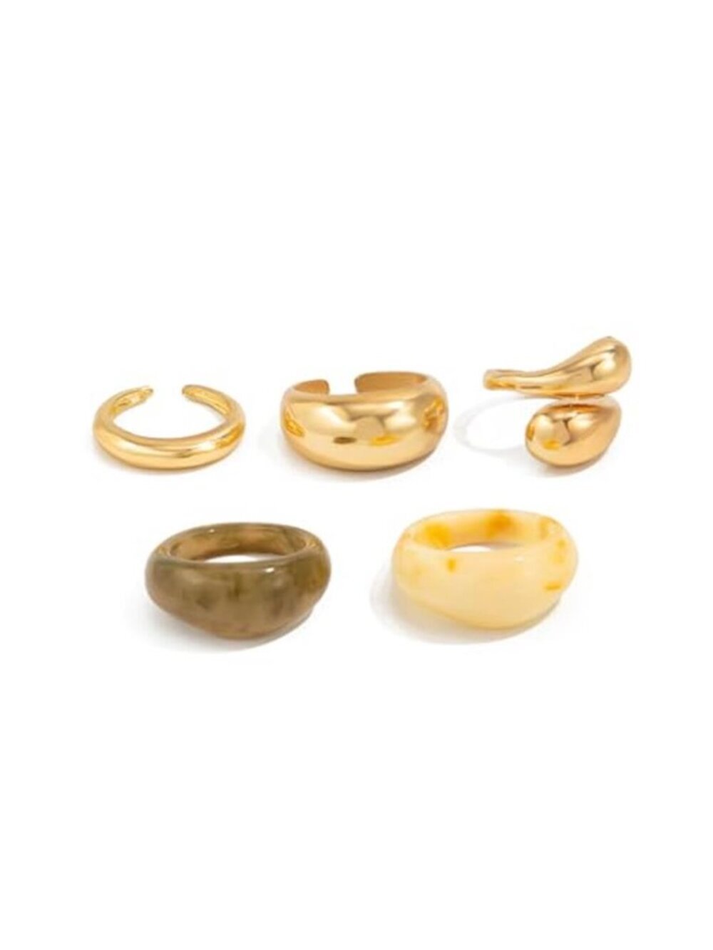 Chunky Stackable Ring Set - Picture 3 of 3